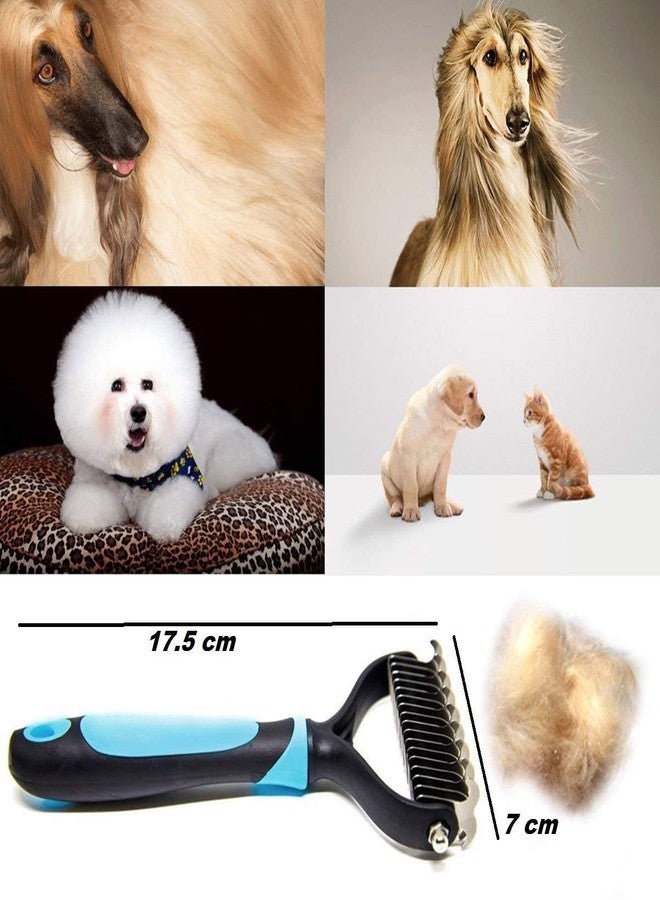 Bitrexup 2 IN 1 Dog Hair Comb Brush Pet Grooming Brush Double-Sided DE shedding Tool Removes Knot & Tangled Hair Comb for Dogs Pets with Dog Comb for Dogs Deshedding Comb Cat Grooming Brush - Image 5